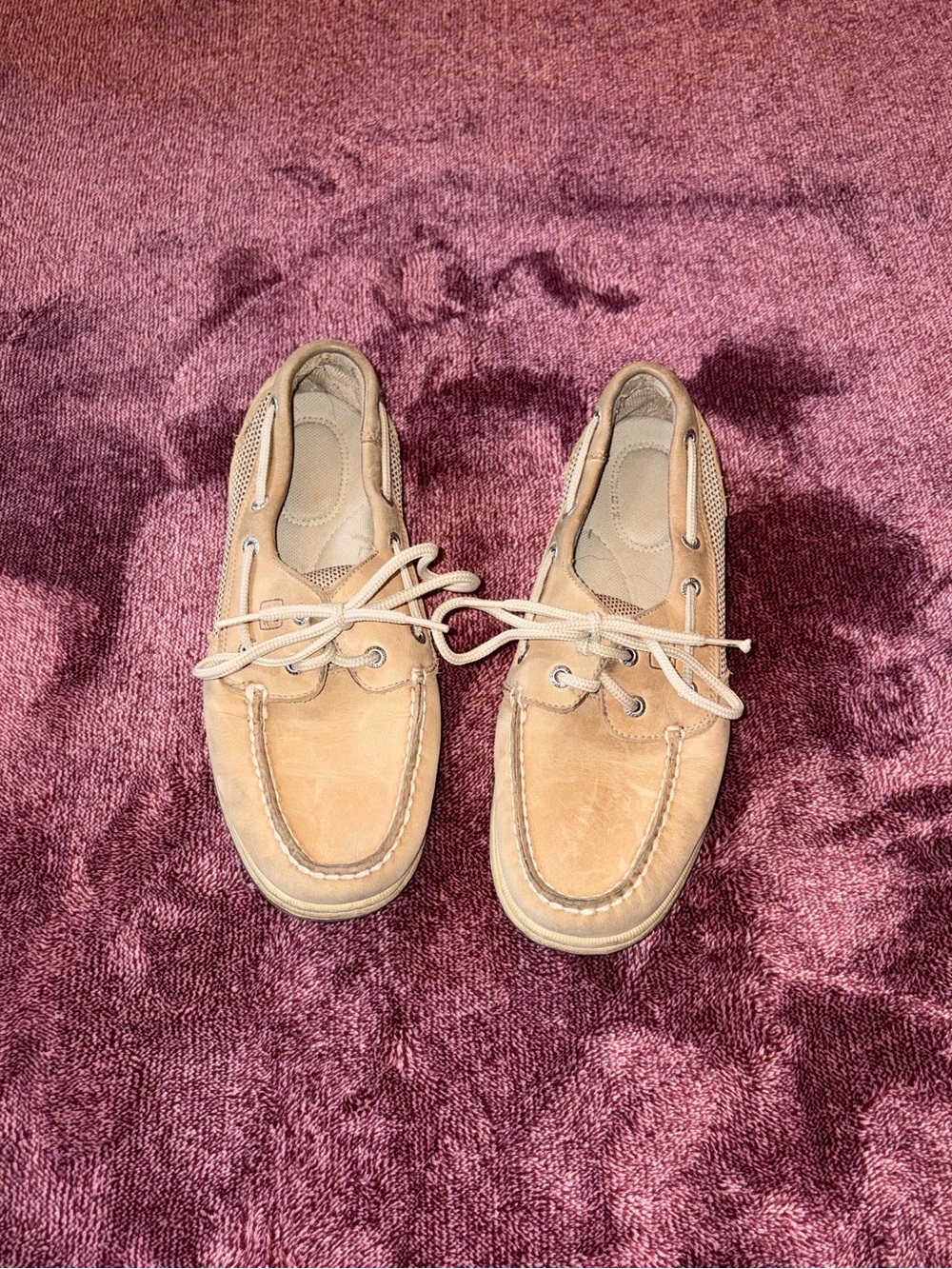 Sperry Tan Leather Boat Shoes